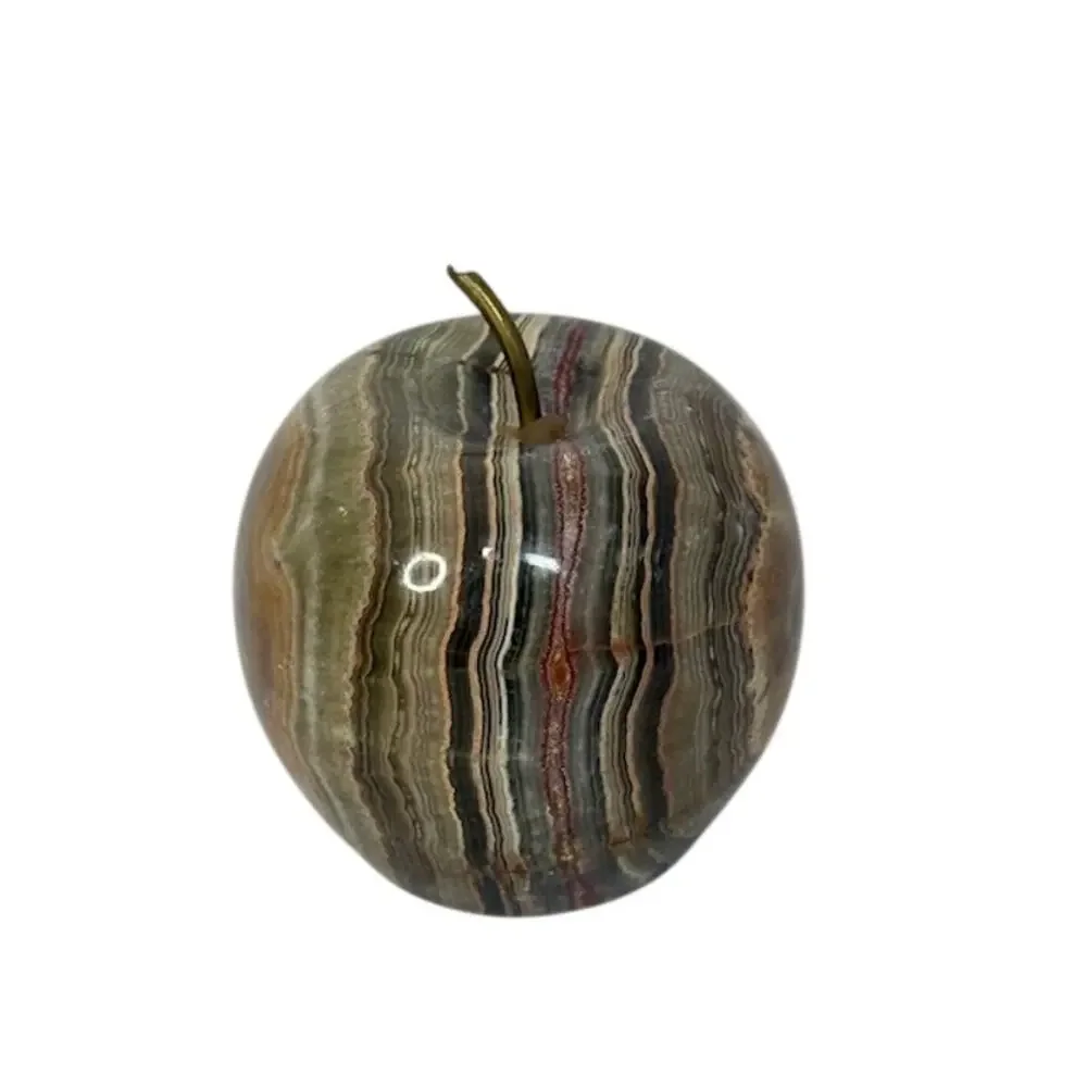 2.5” Apple Polished Solid Onyx or Marble Stone Paperweight